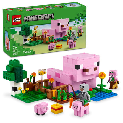 LEGO Minecraft The Baby Pig House Gamer Building Toy Animal Set for Kids 21268 Building Blocks Toys for 7+ Gift for Boys and Girls Visit the LEGO Store