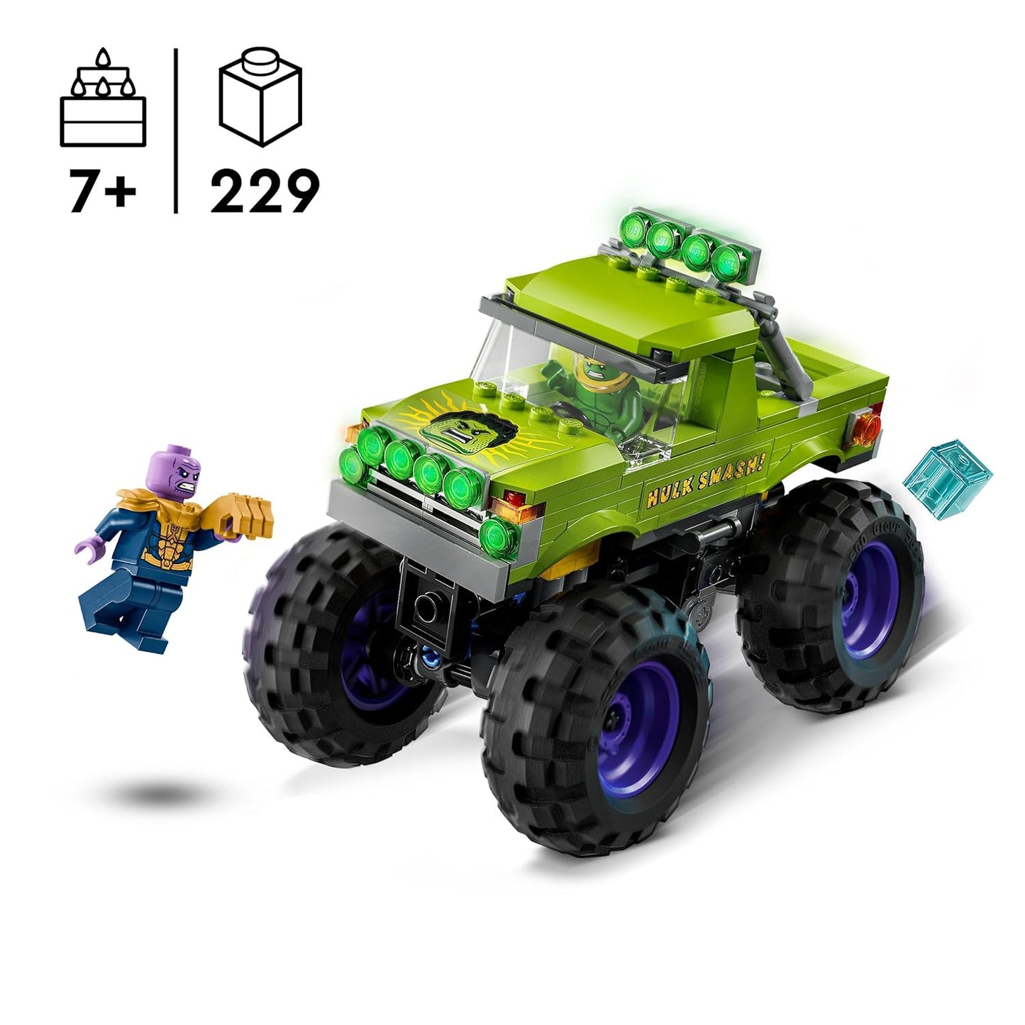 LEGO Marvel The Hulk Truck vs. Thanos Super Hero Building Toy Vehicle 76312 Blocks Toys for 7+ Gift for Boys and Girls Visit the LEGO Store