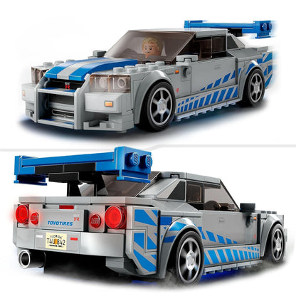 LEGO Speed Champions 2 Fast 2 Furious Nissan Skyline GT-R (R34) 76917 Building Toy Set; Race Car Model for Ages 9+