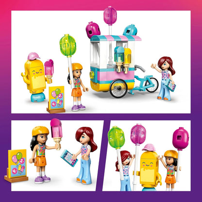 LEGO Friends Ice Cream & Balloon Stand - Pretend Play Toy - 2 Minidolls, Balloons and Bike - 42692