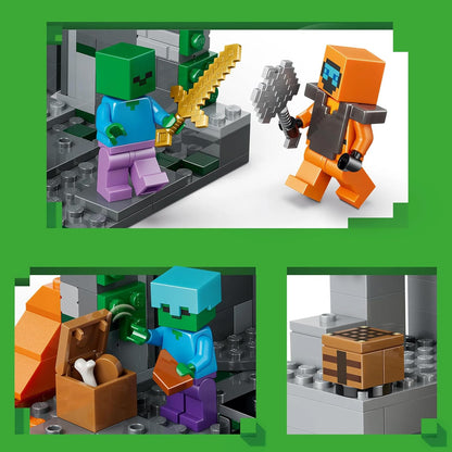 LEGO Minecraft Zombie Dungeon - Pretend Play Building Toy - Kids' Gaming Playset Ages 8+ - 21587