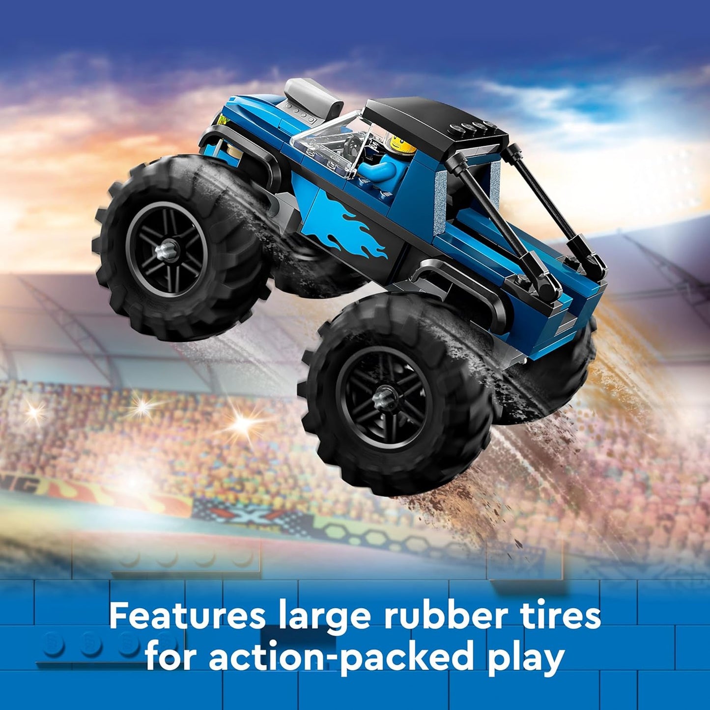 LEGO City Blue Monster Truck Off-Road Toy Playset for Ages 5 Plus 60402
