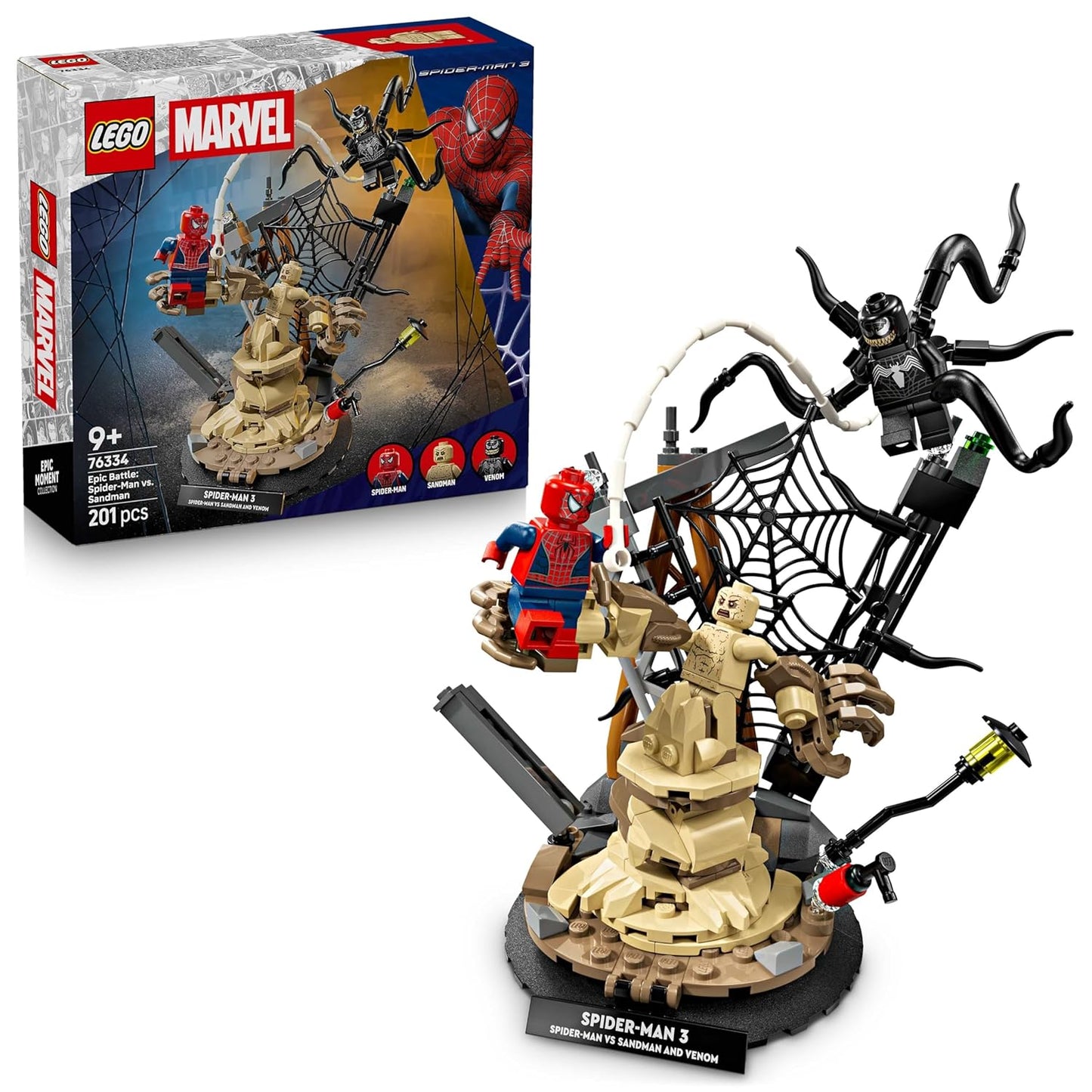 LEGO ǀ Marvel Epic Battle: Spider-Man vs. Sandman and Venom Super Hero Building Toy - 76334
