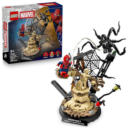 LEGO ǀ Marvel Epic Battle: Spider-Man vs. Sandman and Venom Super Hero Building Toy - 76334