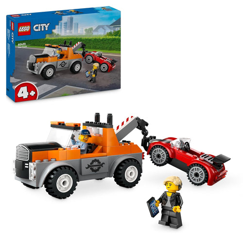LEGO City Tow Truck and Sports Car Repair Toy Playset 60435 Building Blocks Toys for 4+ Gift for Boys and Girls