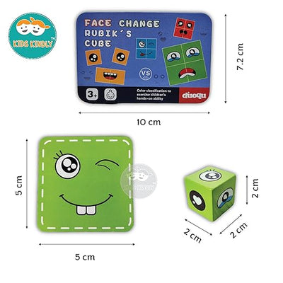 Wooden Face Cube Change Puzzle for Kids