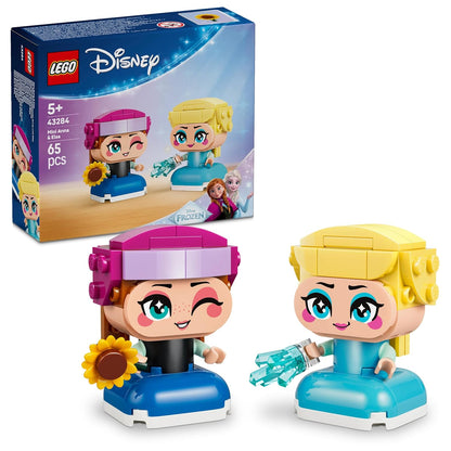 LEGO ǀ Disney Frozen Mini Anna & Elsa - 2 Brick-Built Frozen Toy Characters for Ages 5+ - 43284