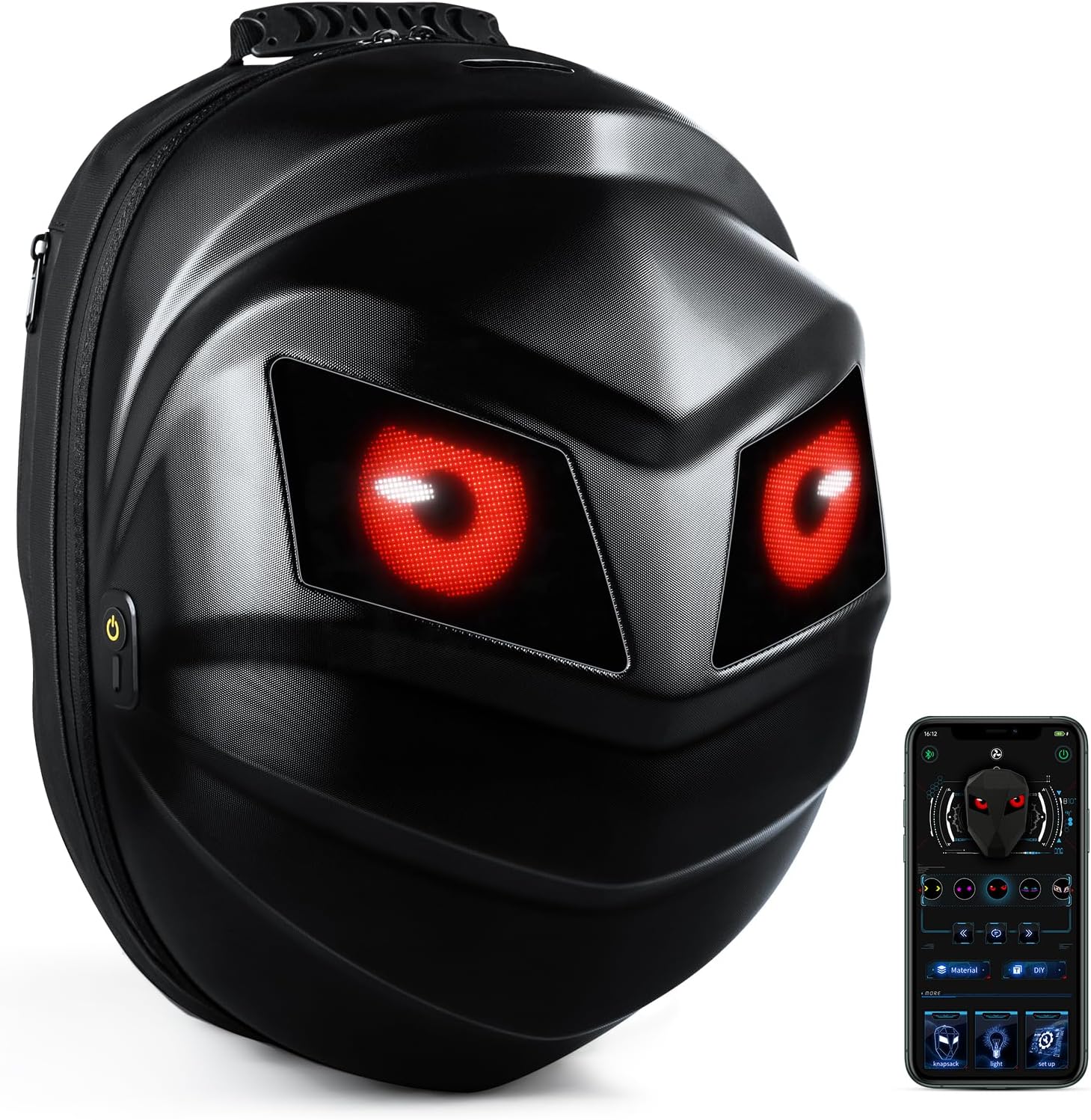 Black Knight LED Motorcycle Backpack | Waterproof & Customizable Laptop Bag