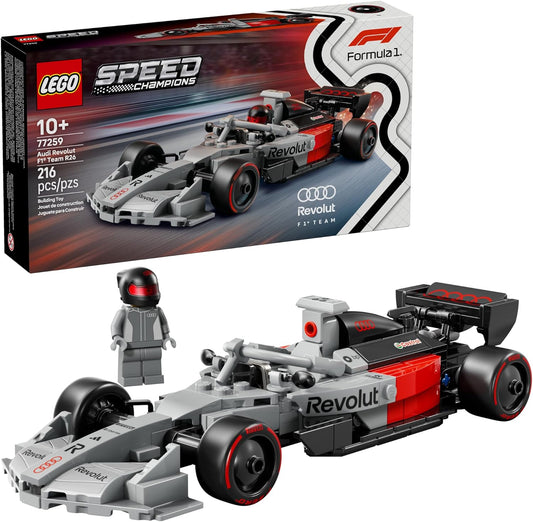 LEGO Speed Champions Audi Revolut F1 Team R26 Race Car Toy - Building Sets for Boys & Girls, Ages 10+ - F1 Car Kit for Display or Play - Gift for Birthdays - 77259