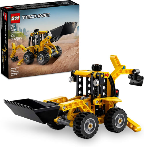 LEGO Technic Backhoe Loader Construction Toy - Building Toy Set for Boys and Girls, Ages 7+ - Educational Gift Idea for Kids Birthday with Usable Back Digger, Scoop, & Outriggers -