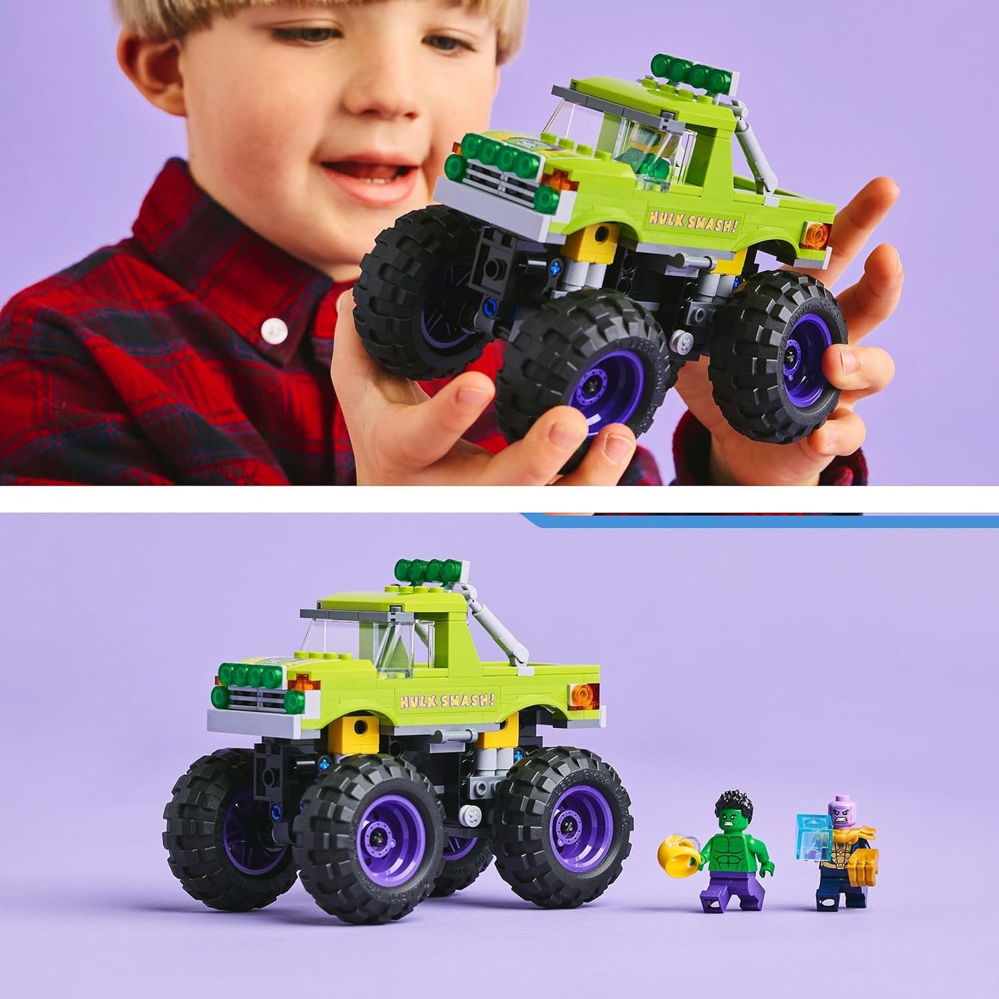 LEGO Marvel The Hulk Truck vs. Thanos Super Hero Building Toy Vehicle 76312 Blocks Toys for 7+ Gift for Boys and Girls Visit the LEGO Store