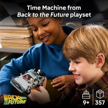 LEGO Speed Champions Time Machine from Back to The Future Building Toy for Kids - Pretend Play & Display Car Toy W/ 2 Build Modes for Boys & Girls, Ages 9+ - Gift for Father's Day - 77256