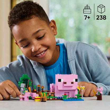 LEGO Minecraft The Baby Pig House Gamer Building Toy Animal Set for Kids 21268 Building Blocks Toys for 7+ Gift for Boys and Girls Visit the LEGO Store