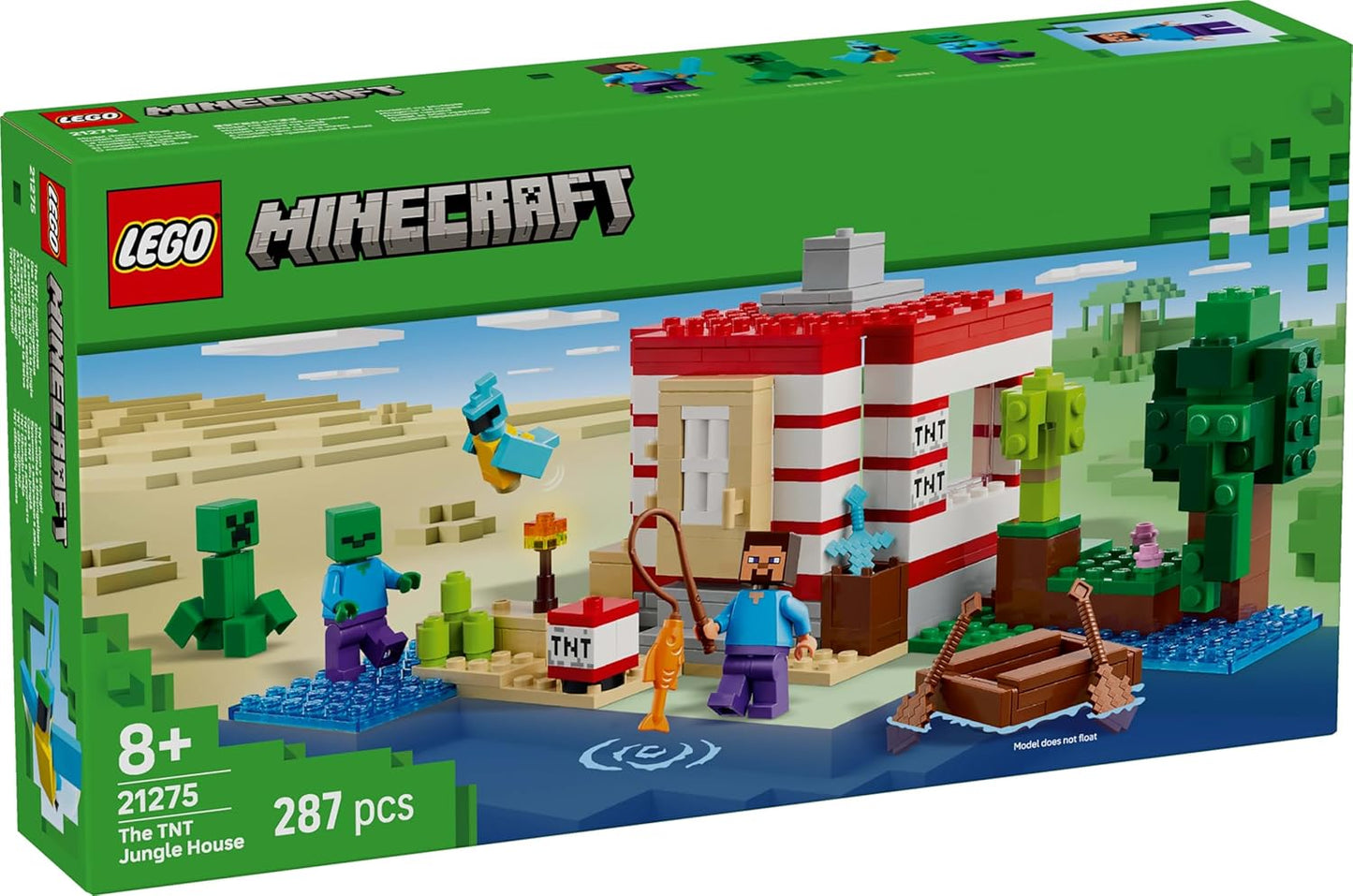 LEGO Minecraft The TNT Jungle House, Video Game Collectible Toy 21275 Building Blocks Toys for 8+ Gift for Boys and Girls