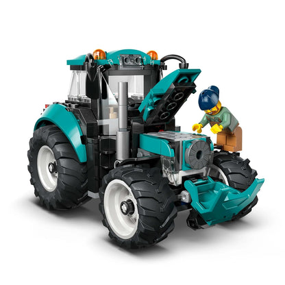 LEGO City Tractor - Farm Toy Building Set with Farmer Minifigure - Gift for Ages 6 and Up - 60498