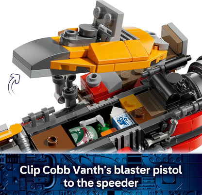 LEGO Star Wars Cobb Vanth’s Speeder Building Toy for Boys & Girls - Pretend Play Space Vehicle for Kids & Fans, Ages 7+ - Gift for Birthdays - W/Cobb Vanth & Cad Bane Minifigures - 75437