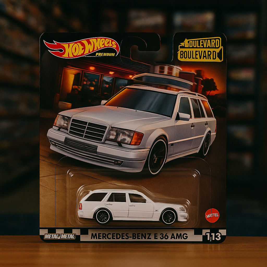 🤍 Mercedes-Benz E 36 AMG – Hot Wheels Premium (Boulevard Series