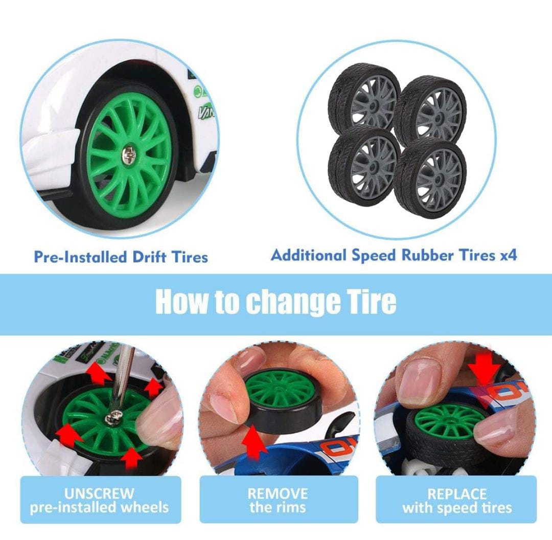1/18 Drift car Top Race Remote Control PoliceCar with Lights and Sirens | RC Police Car for Kids | Easy to Control Rubber Tires Heavy Duty Old Fashioned Style