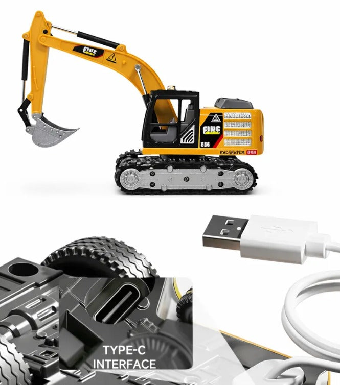 Truck jcb Mini RC (1:64 ratio) Engineering Construction Vehicle – Excavator, Dump Truck & Forklift (6+), Perfect Gift for return gift.