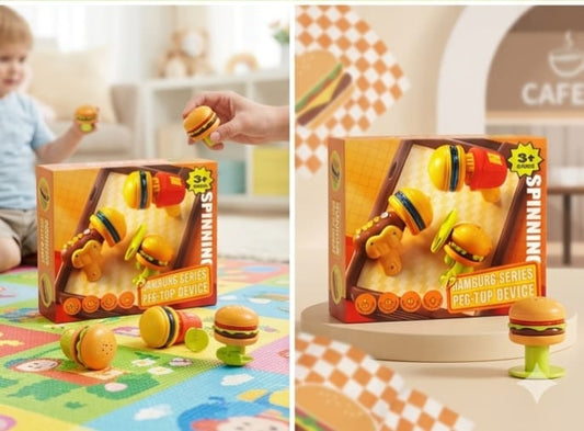 Hamburg Series Peg-Top Device – The Ultimate Spinning Burger Battle!