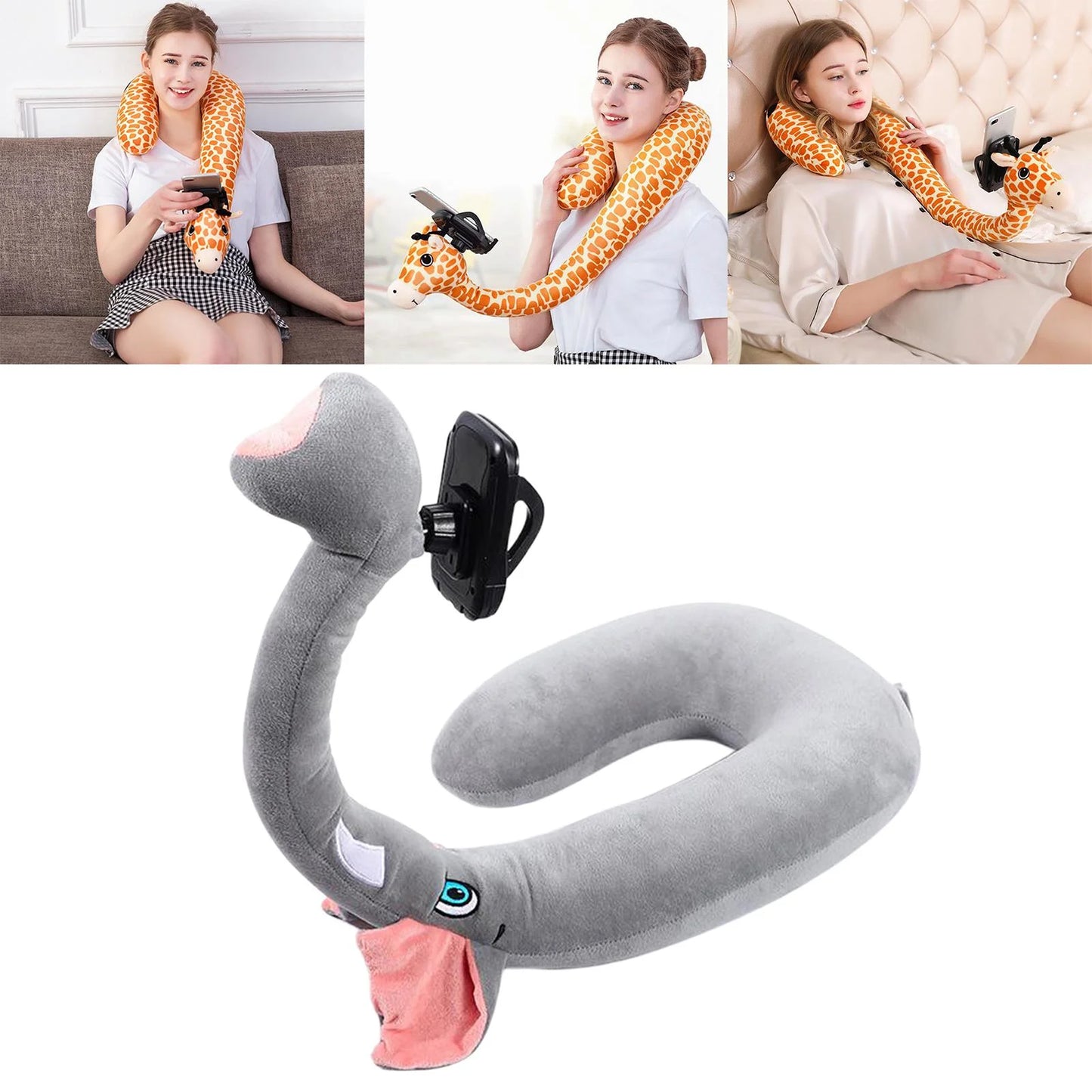 Neck Pillow Phone Holder for Bed | Travel |Random Colour