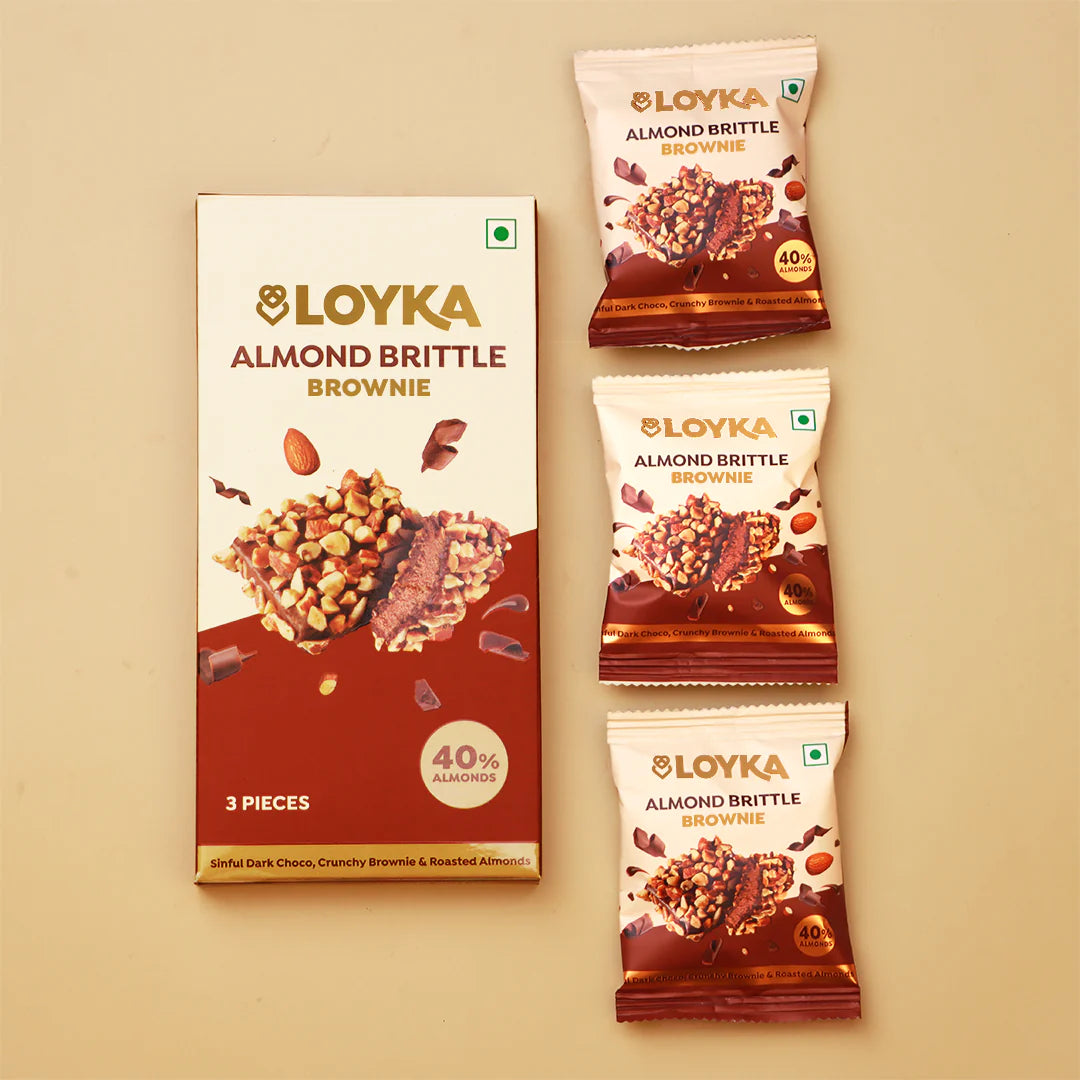 Loyka Almond Brittle Brownie 3 Pcs Box