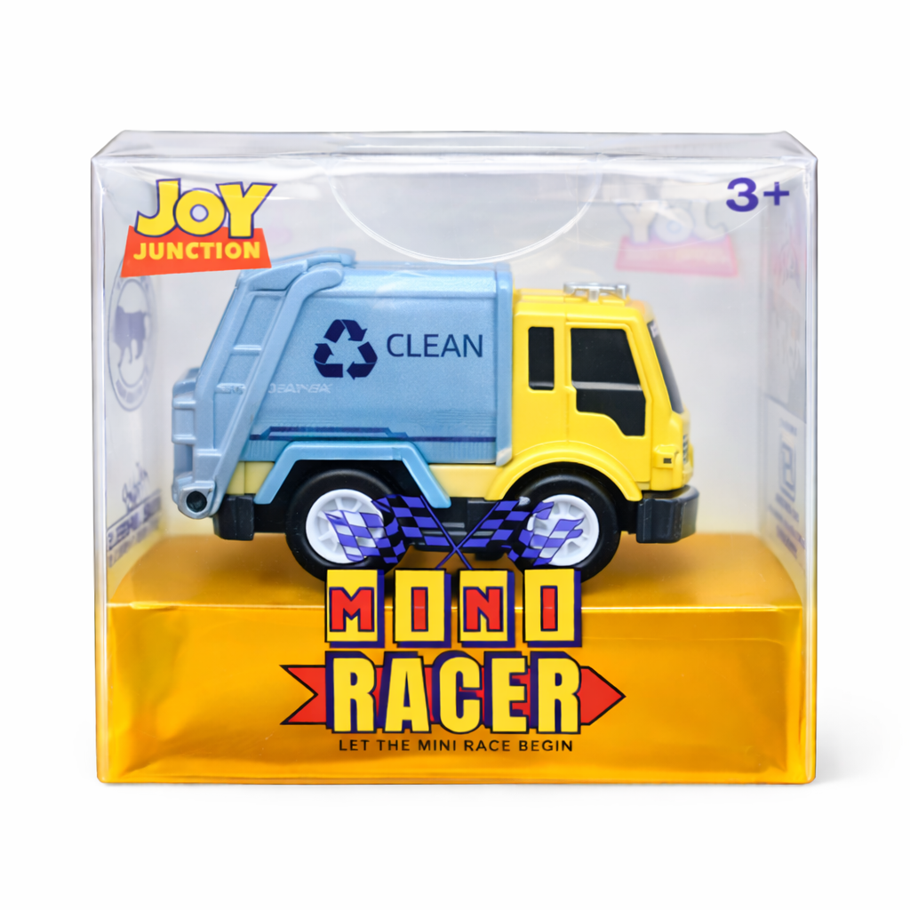 Joy Junction Mini Racer Assorted Vehicles Set (Pack of 8) | Mini Construction & Military Toy Cars for Kids (3+) | Made in India