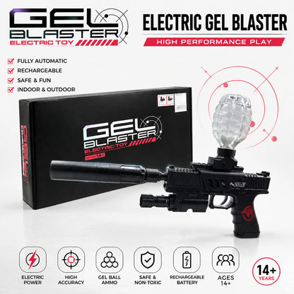 M1911 Gel Blaster – Black Electric Rechargeable Pistol with Laser & Accessories | WH36-1