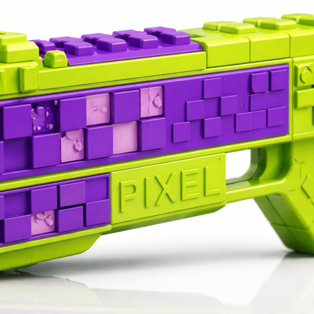 Building Block Pixel Bubble Gun- Kids Automated Bubble Gun