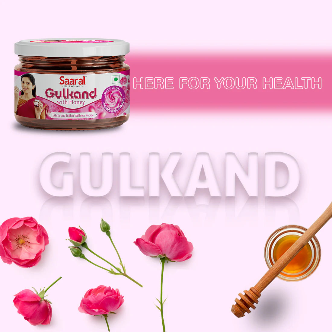 Saaral Gulkand with Added Honey (250gms)