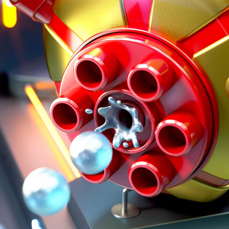 Superhero Repulsor Arm Blaster Toy Rechargeable Wearable Electric Arm with LED Lights, Bubble & Gel Ball Action for Kids