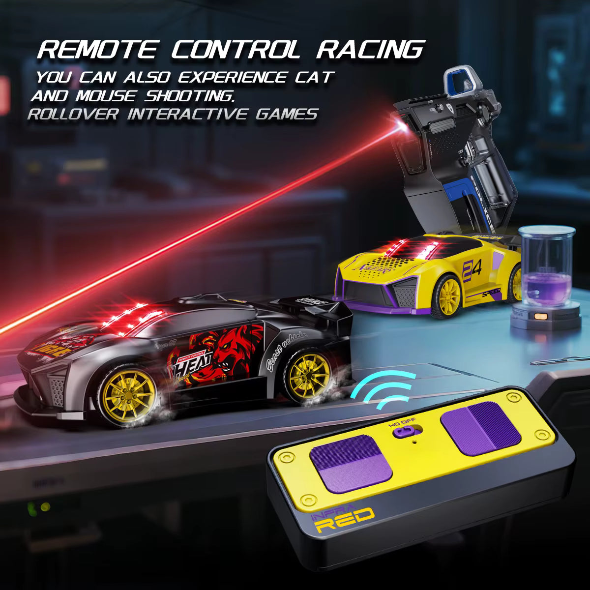 Laser 3-in-1 Infrared Gun RC Car | Gesture + Gun Control Racing Car for Kids
