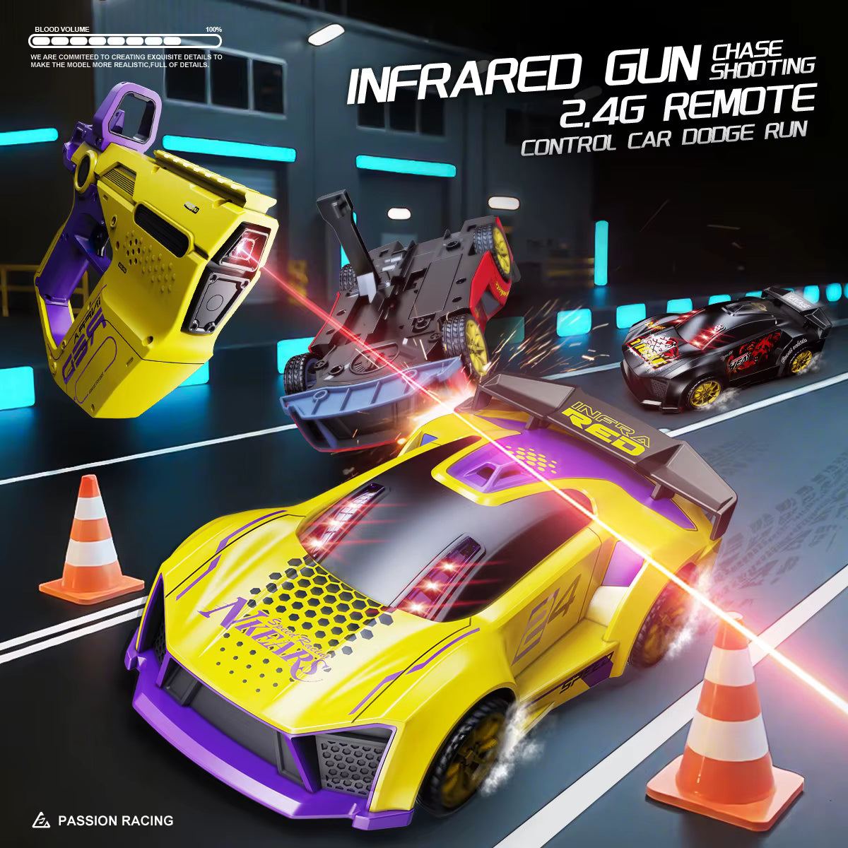 Laser 3-in-1 Infrared Gun RC Car | Gesture + Gun Control Racing Car for Kids