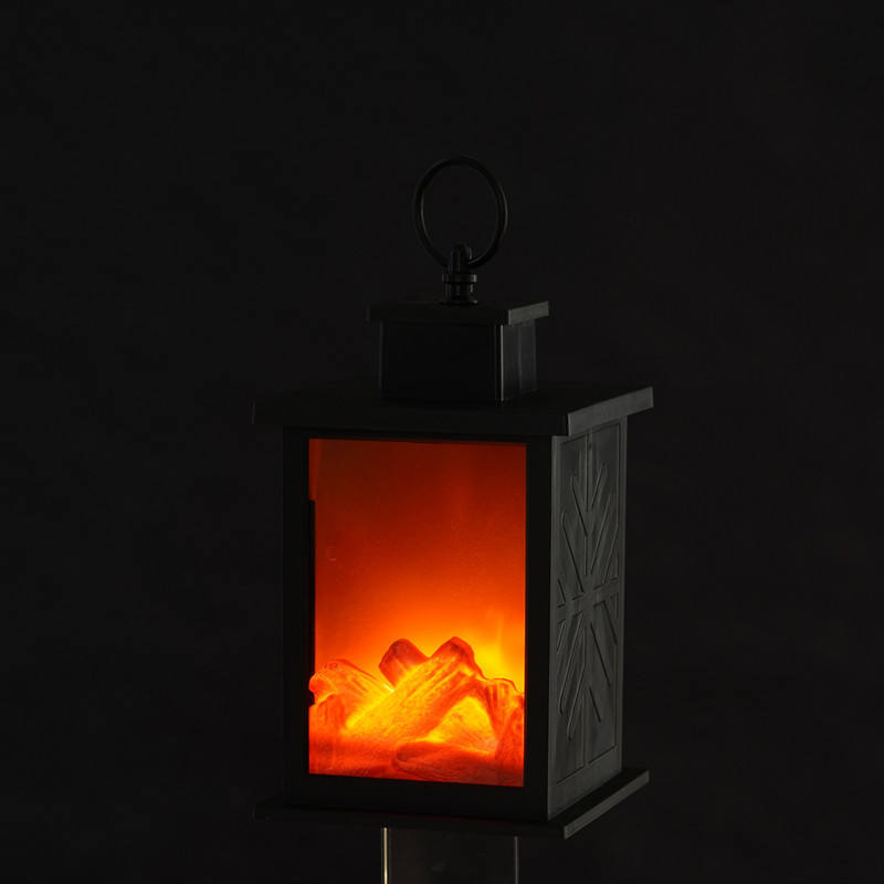 Fire Camp LED Decorative Lantern with Realistic Flame Effect | Battery Operated Warm Glow Lantern for Home, Garden & Festive Décor
