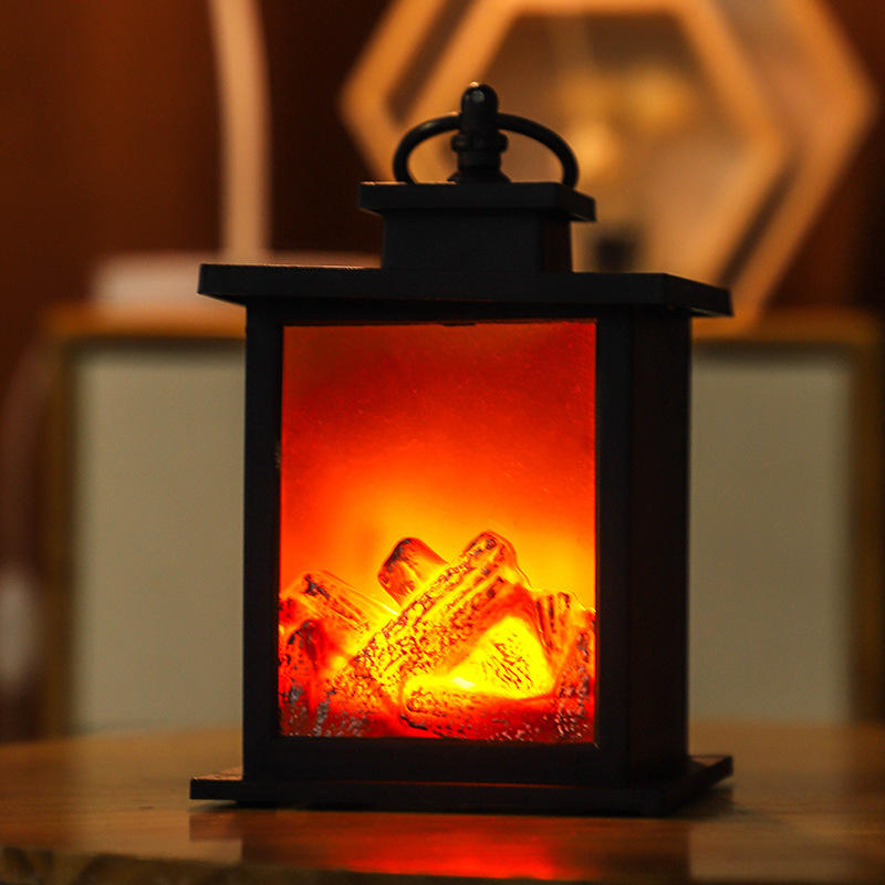 Fire Camp LED Decorative Lantern with Realistic Flame Effect | Battery Operated Warm Glow Lantern for Home, Garden & Festive Décor