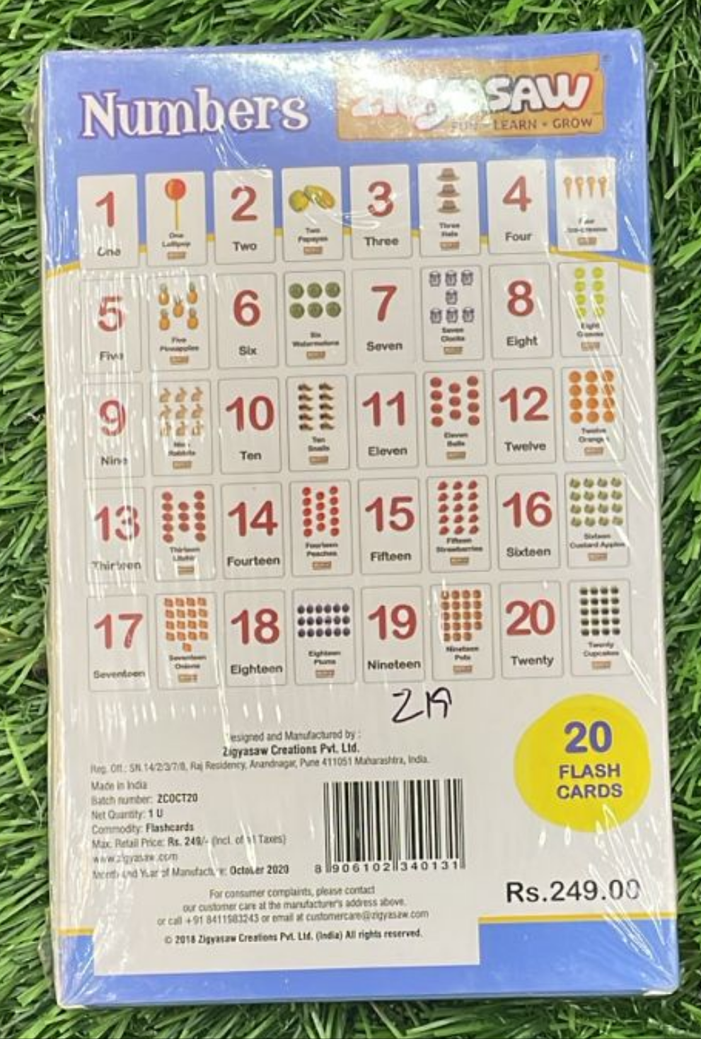 Zigyasaaw Numbers Flash Cards