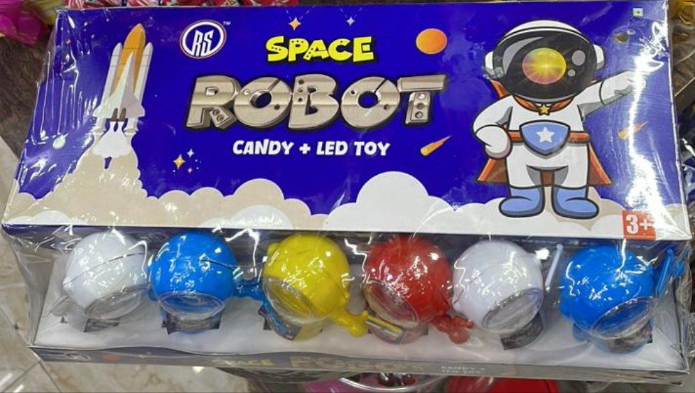 Space Robot (24 Pcs Candy + LED Toy Box inside the box)