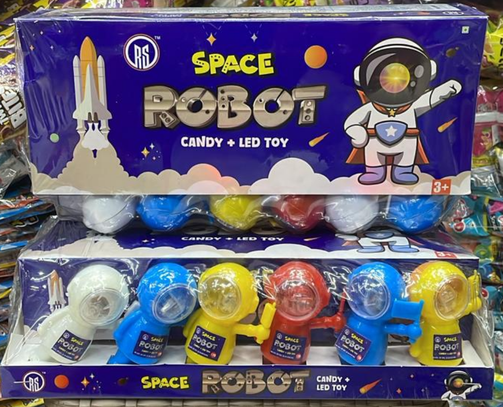 Space Robot (24 Pcs Candy + LED Toy Box inside the box)