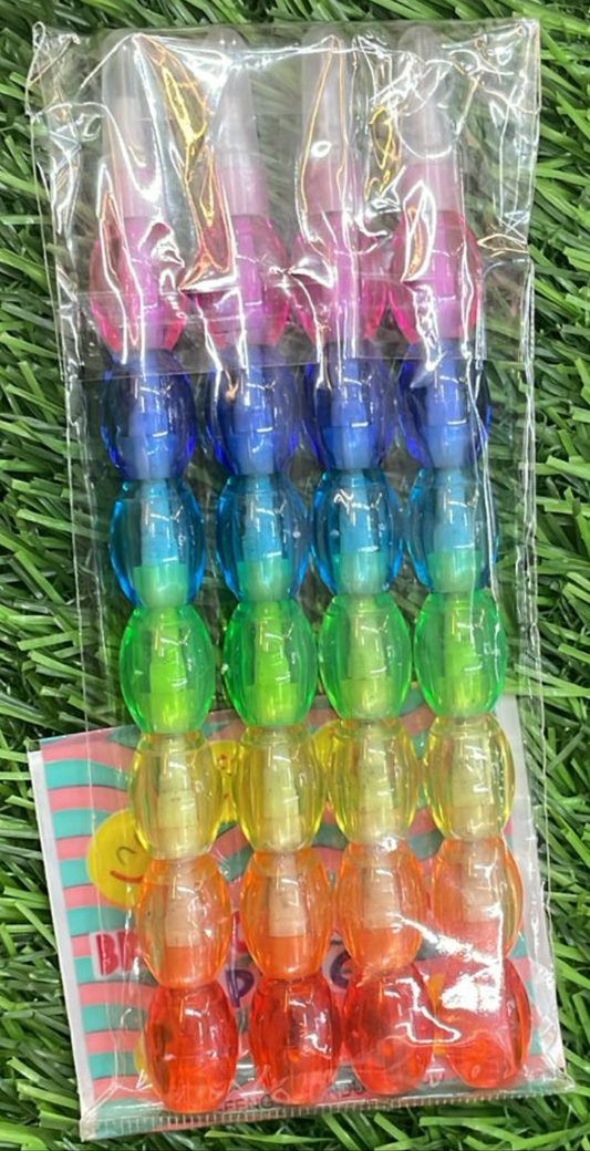 Rainbow Capsule Bubble Gel Pens(pack of 4)