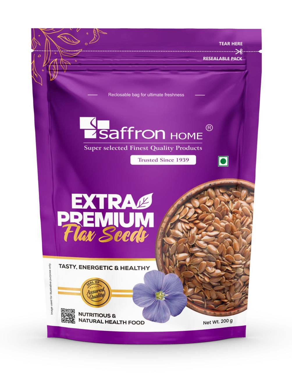 Saffron Home Extra Premium Flax Seeds