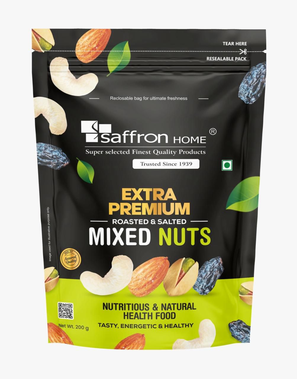 Saffron Home Extra Premium Roasted & Salted Mixed Nuts