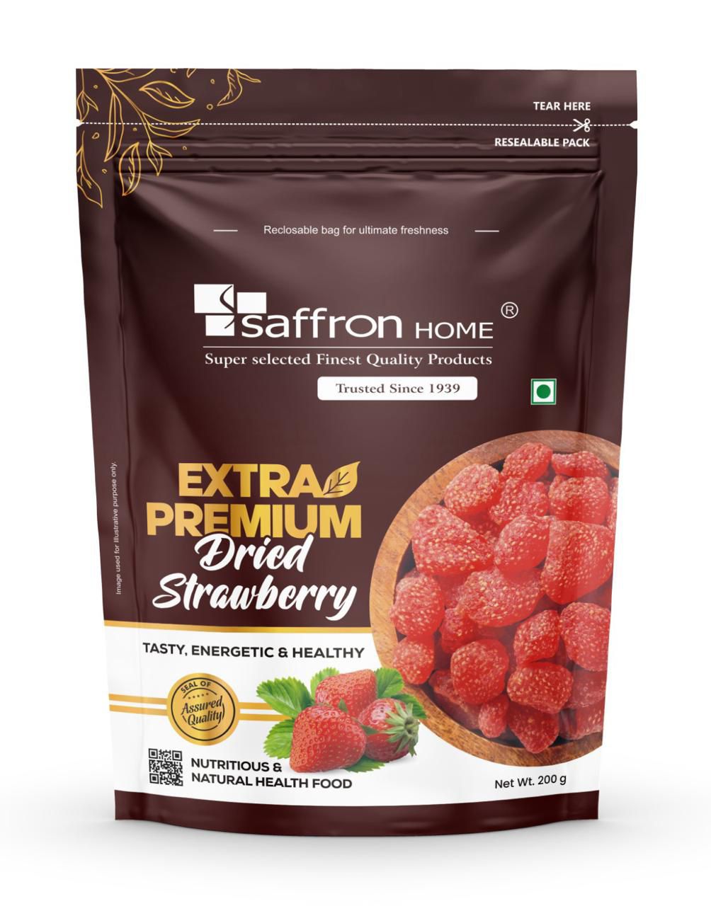 Saffron Home Extra Premium Dried Strawberry