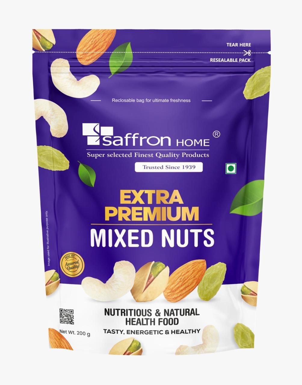 Saffron Home Extra Premium Mixed Nuts (200 gm)