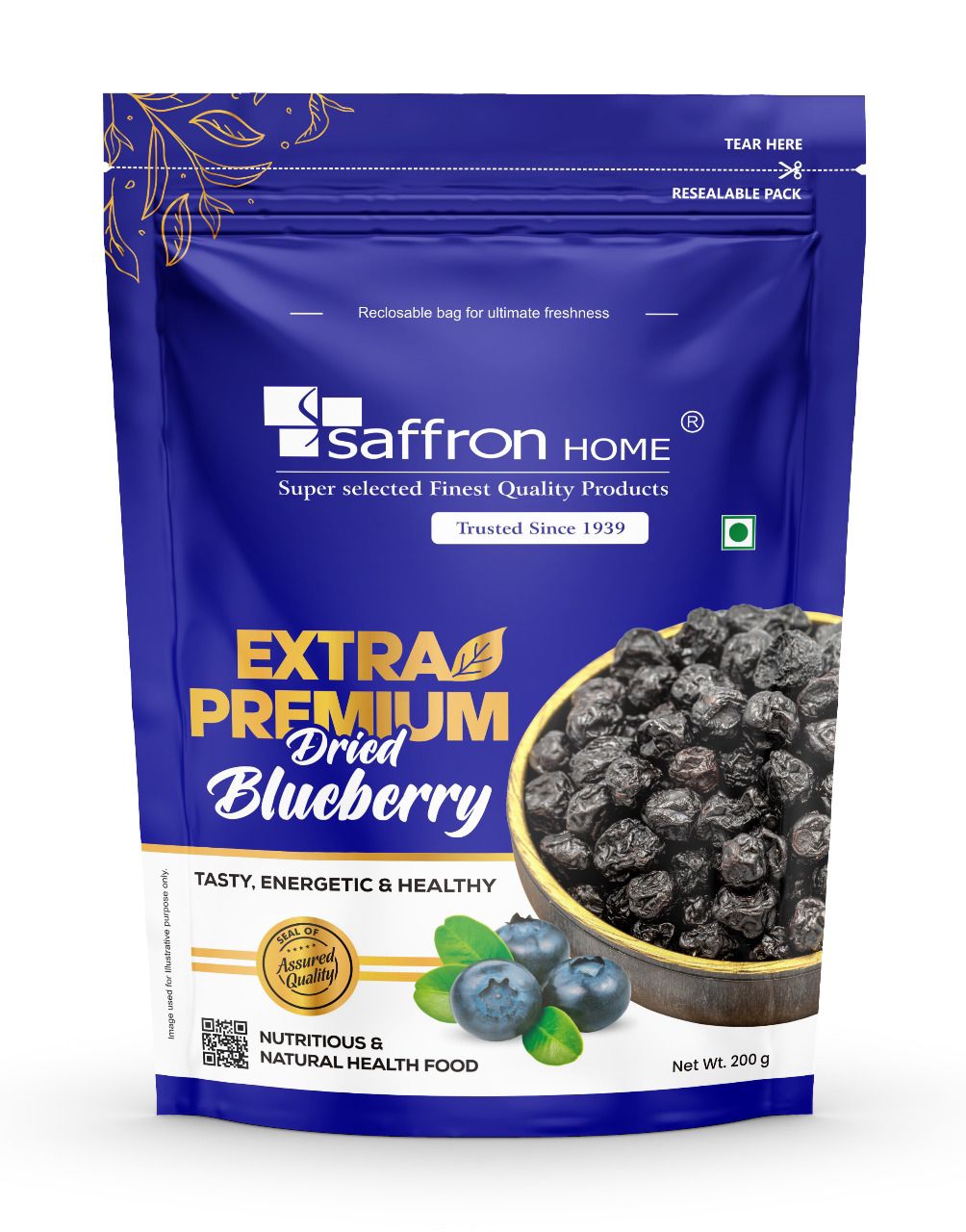 Saffron Home Extra Premium Dried Blueberry