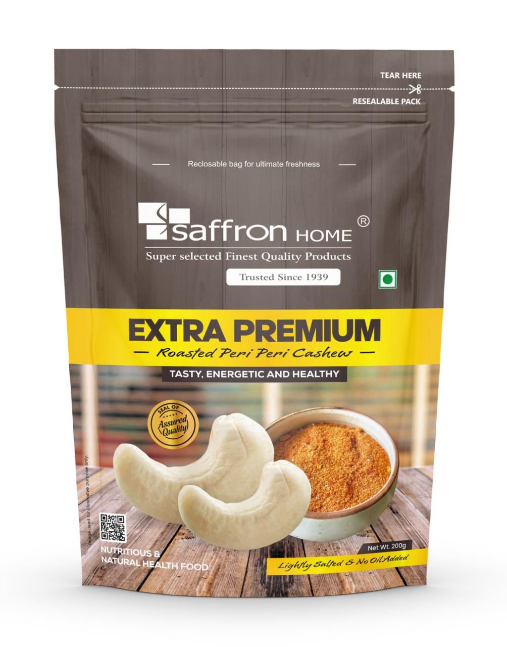 Saffron Home Extra Premium Roasted Peri Peri Cashew