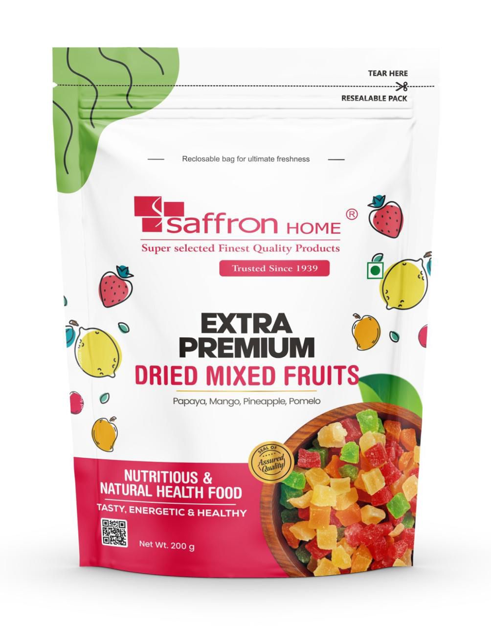 Saffron Home Extra Premium Dried Mixed Fruits