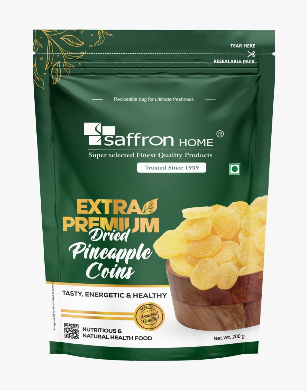 Saffron Home Extra Premium Dried Pineapple Coins