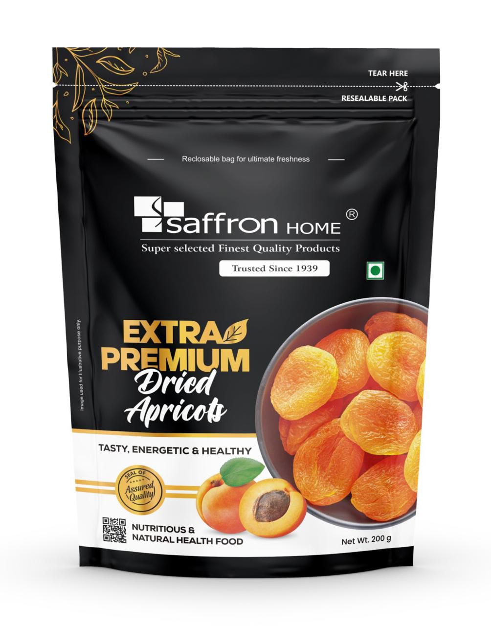 Saffron Home Extra Premium Dried Apricots