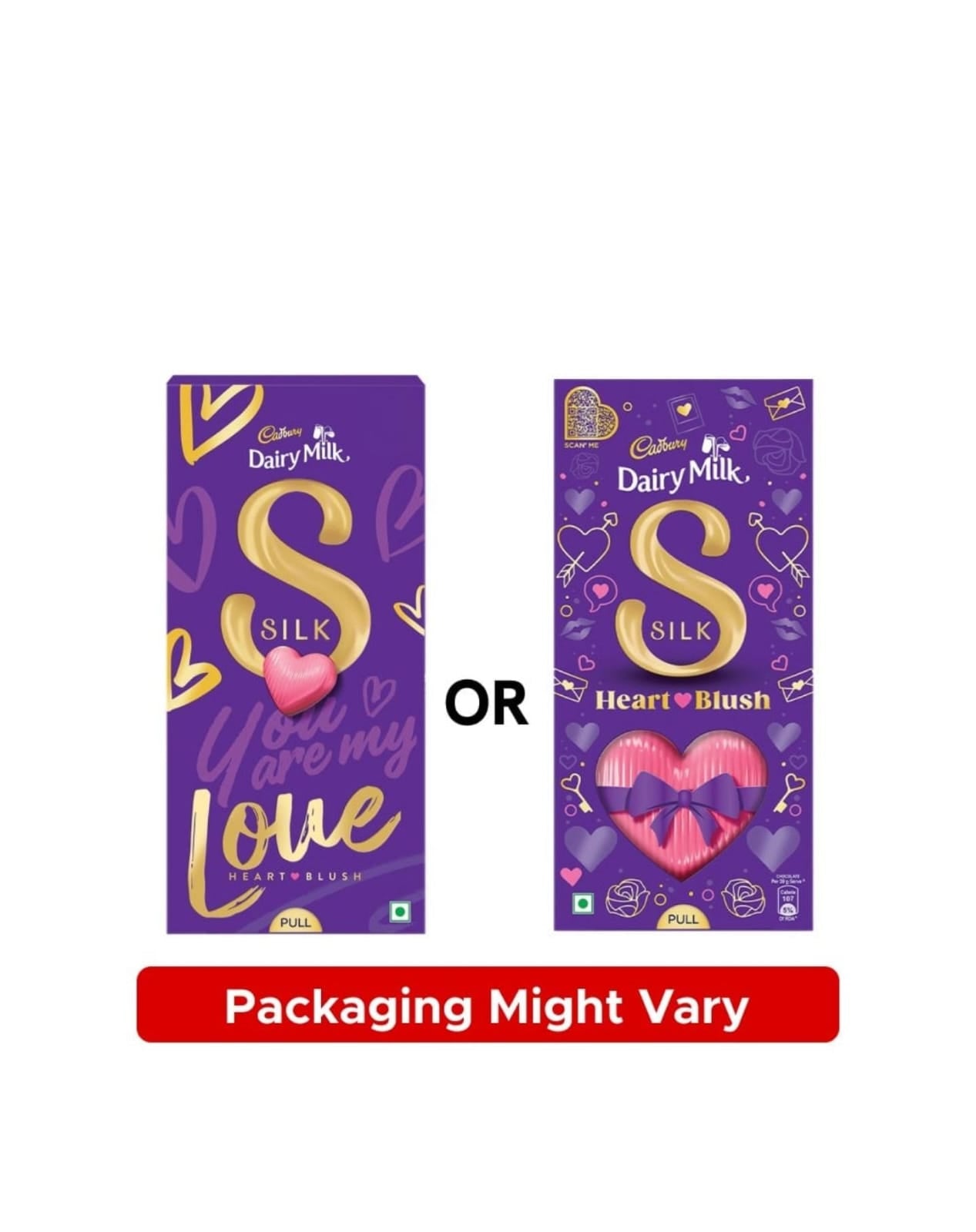 Cadbury Dairy Milk Silk Heart Blush Pack (Pack of 2)