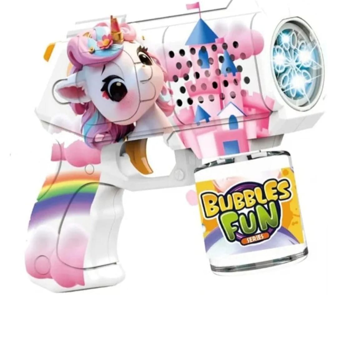 Unicorn Bubble Gun – Fun LED Light Bubble Blaster